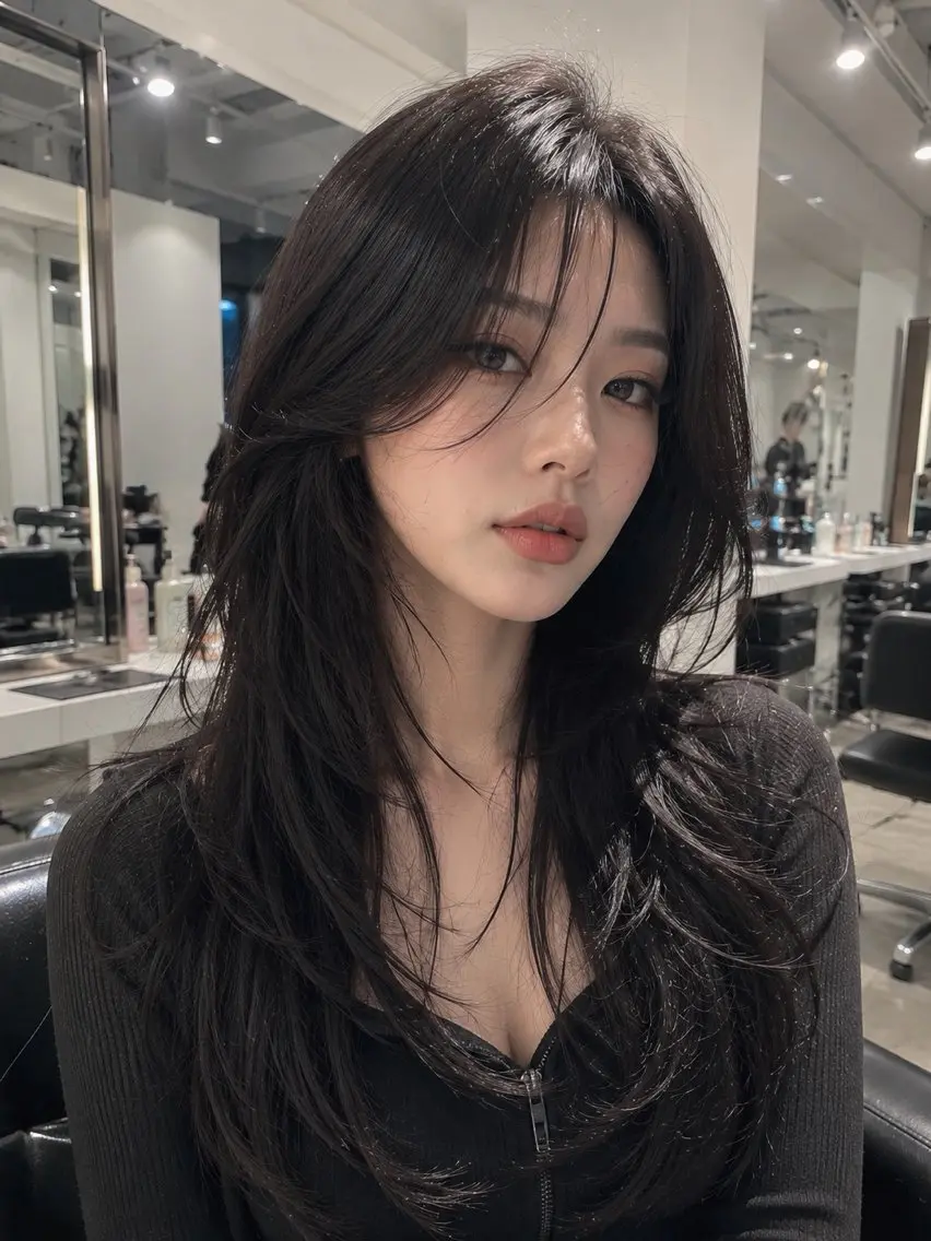 ロング カット ヘアカラー 黒澤 結花のヘアスタイル