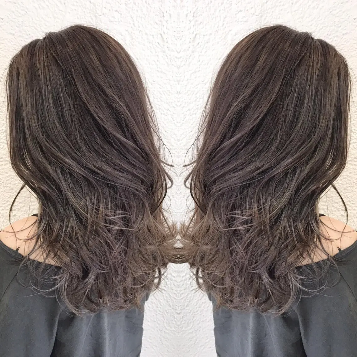 セミロング カラー シールエクステ⭐️ オオミタクヤのヘアスタイル