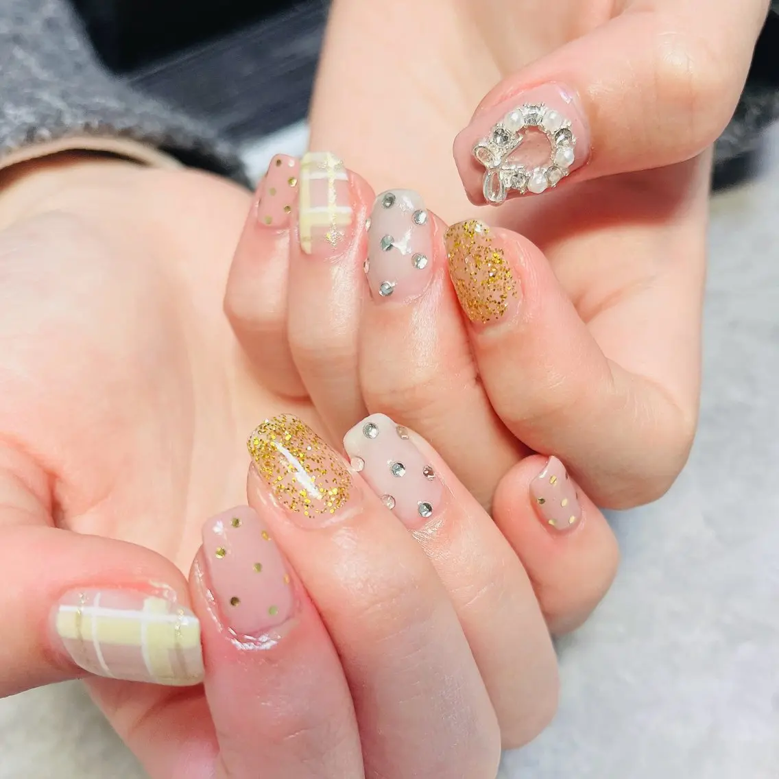 ネイル 冬ネイル クリスマス ハンドネイル ハンドケア ベテランネイル cnc nailのネイルデザイン