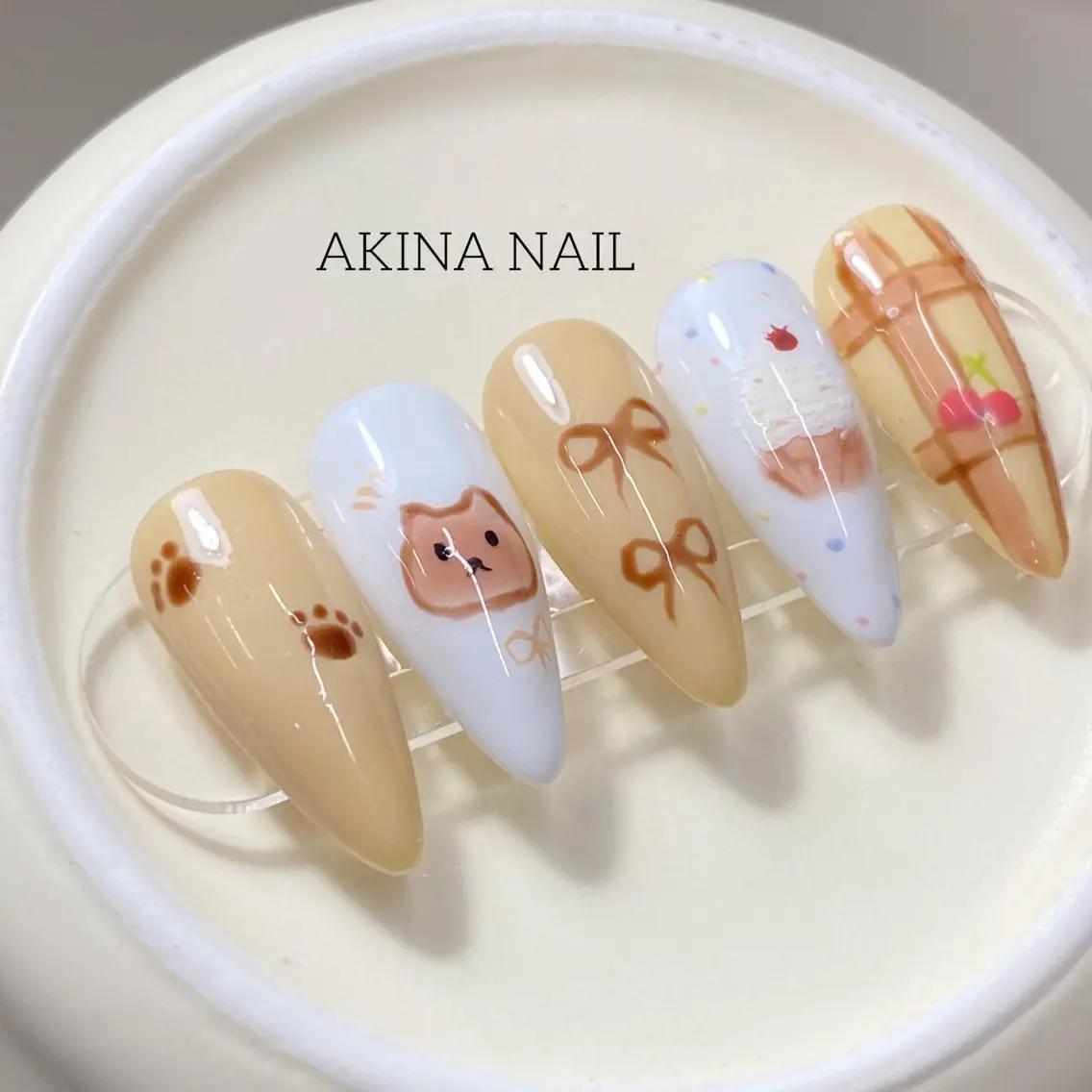 セミロング ハンドネイル Akina Nail 亀戸のネイルデザイン