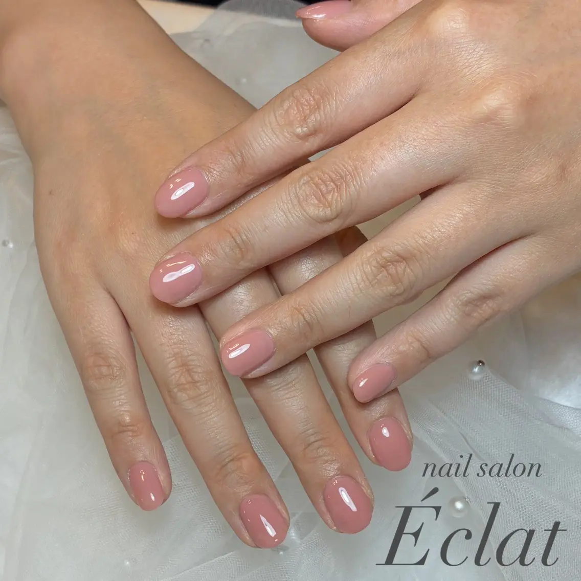 ネイル オフィスネイル ワンカラーネイル ハンドネイル nail salon Éclatのネイルデザイン