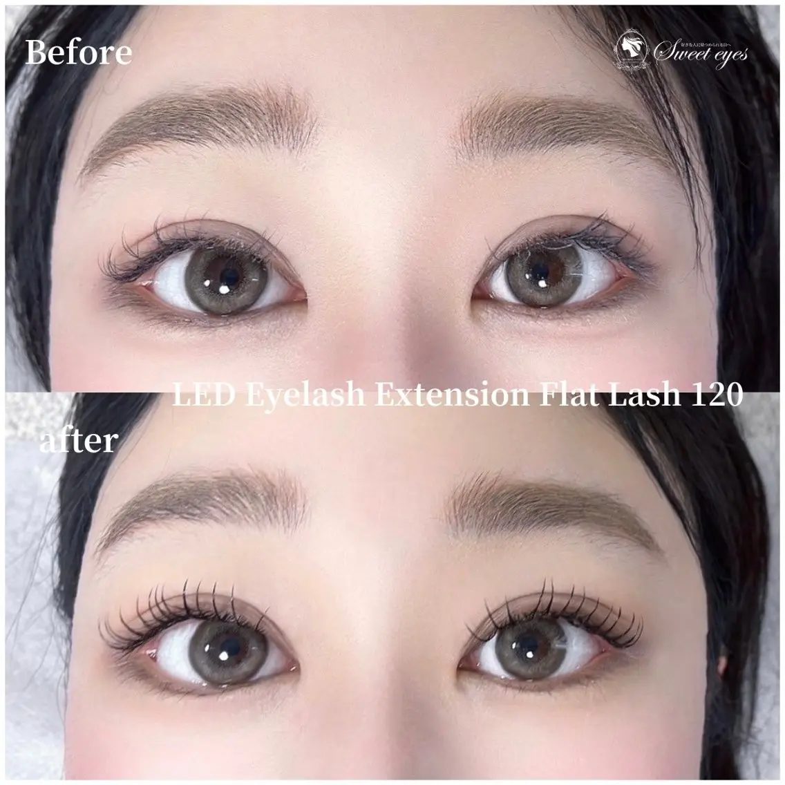 マツエク・マツパ フラットラッシュ ナチュラル マツエク Sweeteyes 金山店のマツエク・マツパデザイン