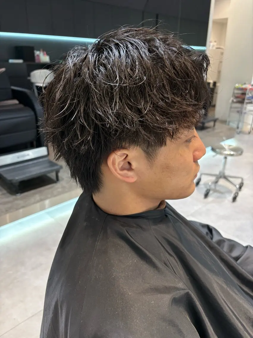 パーマ メンズ カット パーマ 安藤幹人 メンズパーマのヘアスタイル