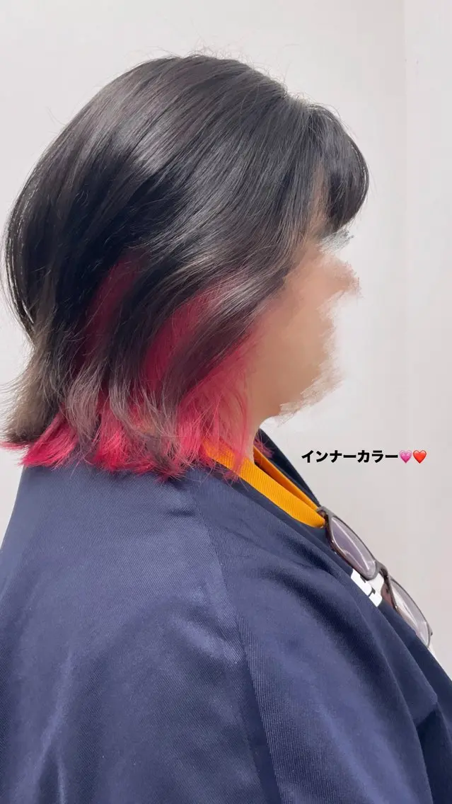 ミディアム カラー ヘアカラー ルプラボウ/ 聖花/透明感カラーのヘアスタイル