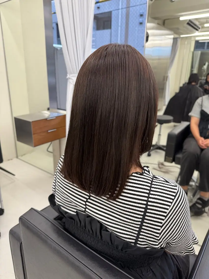 ミディアム カラー カット ヘアカラー トリートメント 表参道🌿赤み消し カラー/チナツのヘアスタイル