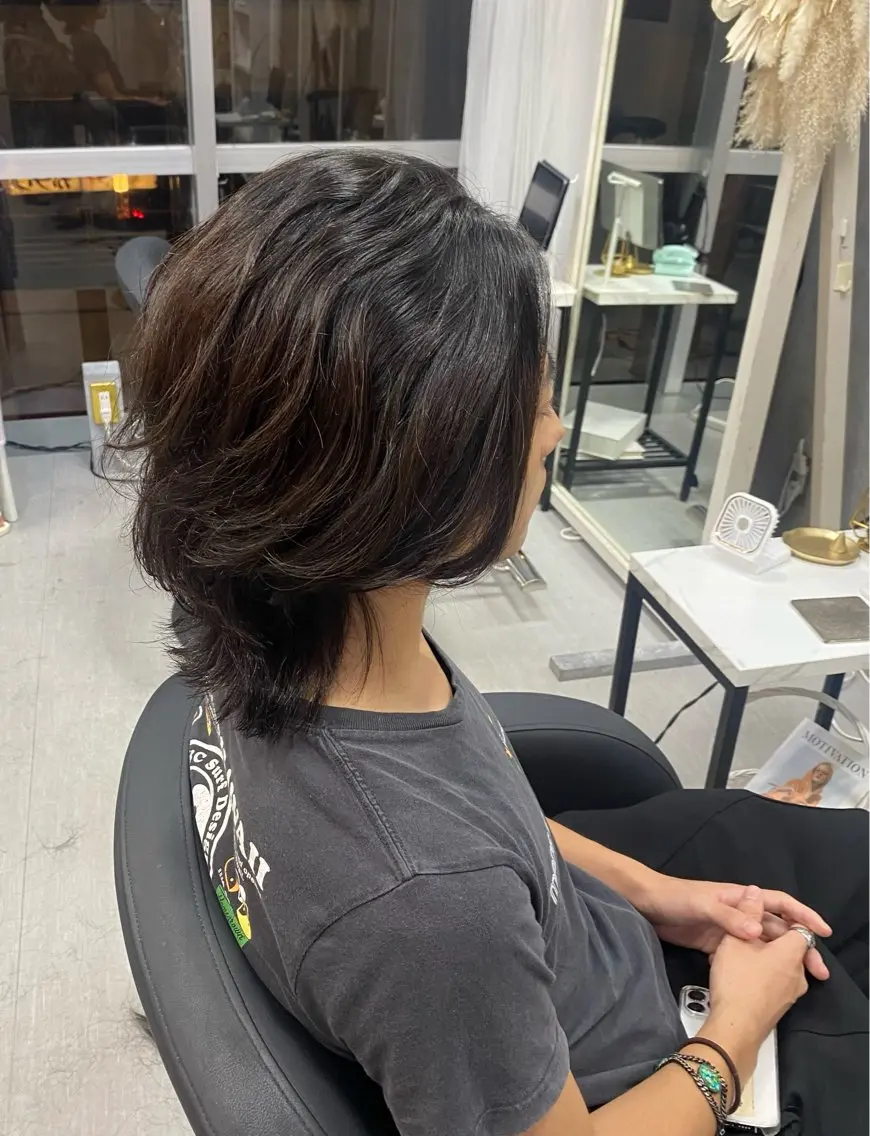ロング メンズ メンズウルフカット ウルフカット XELM高崎 🤍Kyokaのヘアスタイル