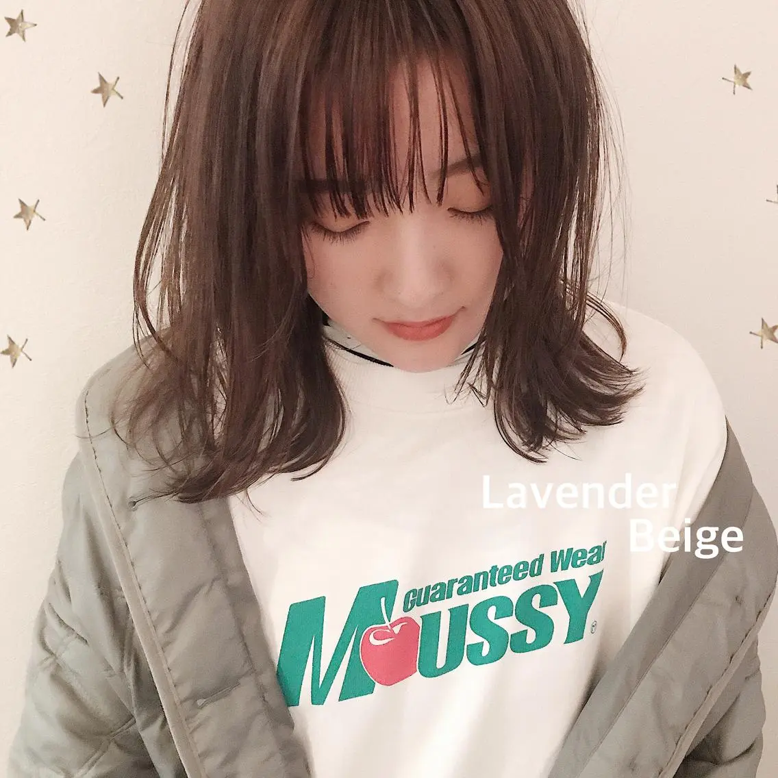 ミディアム カラー カット ヘアカラー 市川 千夏のヘアスタイル