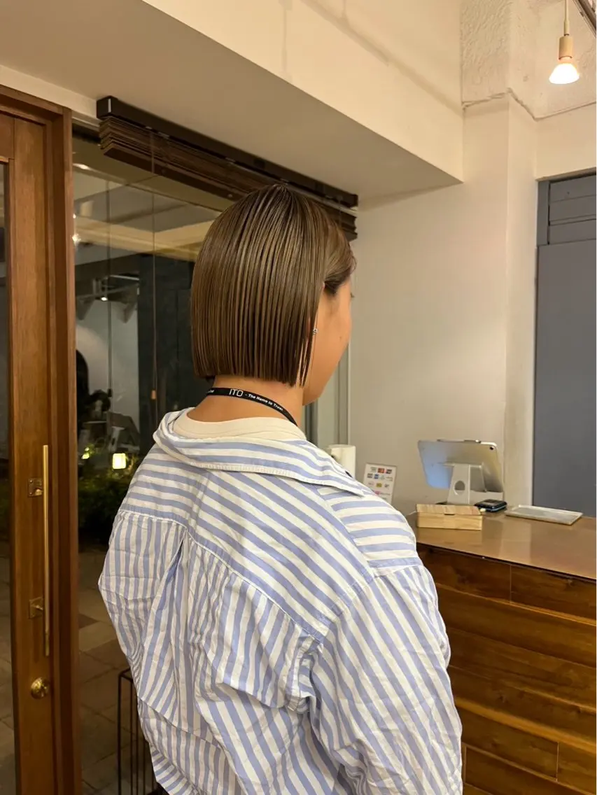 ショート ボブ シロ ⭐︎のヘアスタイル