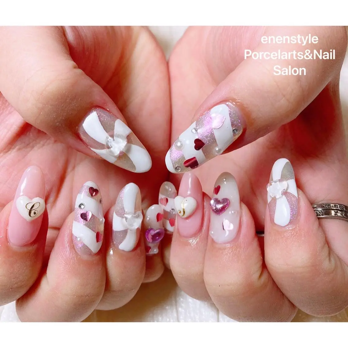 ミディアム ネイル 🐾enen style 🐾のネイルデザイン