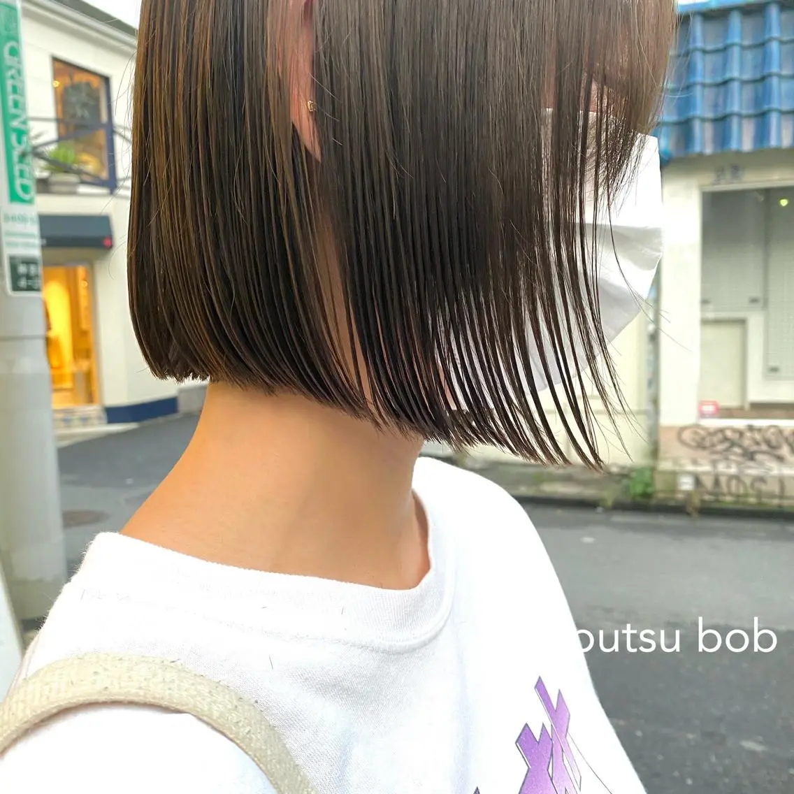 ショート 切りっぱなしボブ ボブ センターパート/ レイヤー/ayuのヘアスタイル