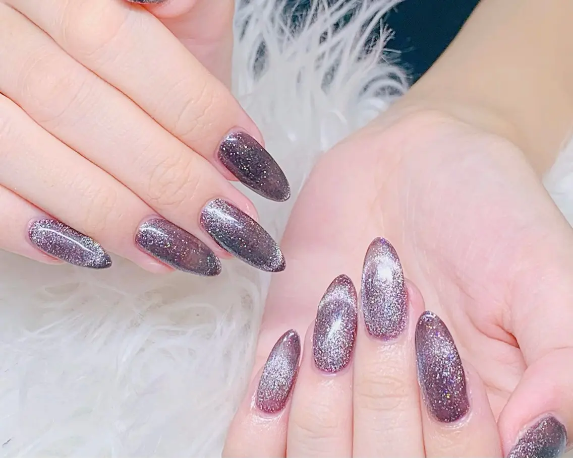 ネイル チークネイル 長さ出し フットネイル 韓国ネイル マグネットネイル ハンドネイル ハンドケア AN NAIL _HOAのネイルデザイン