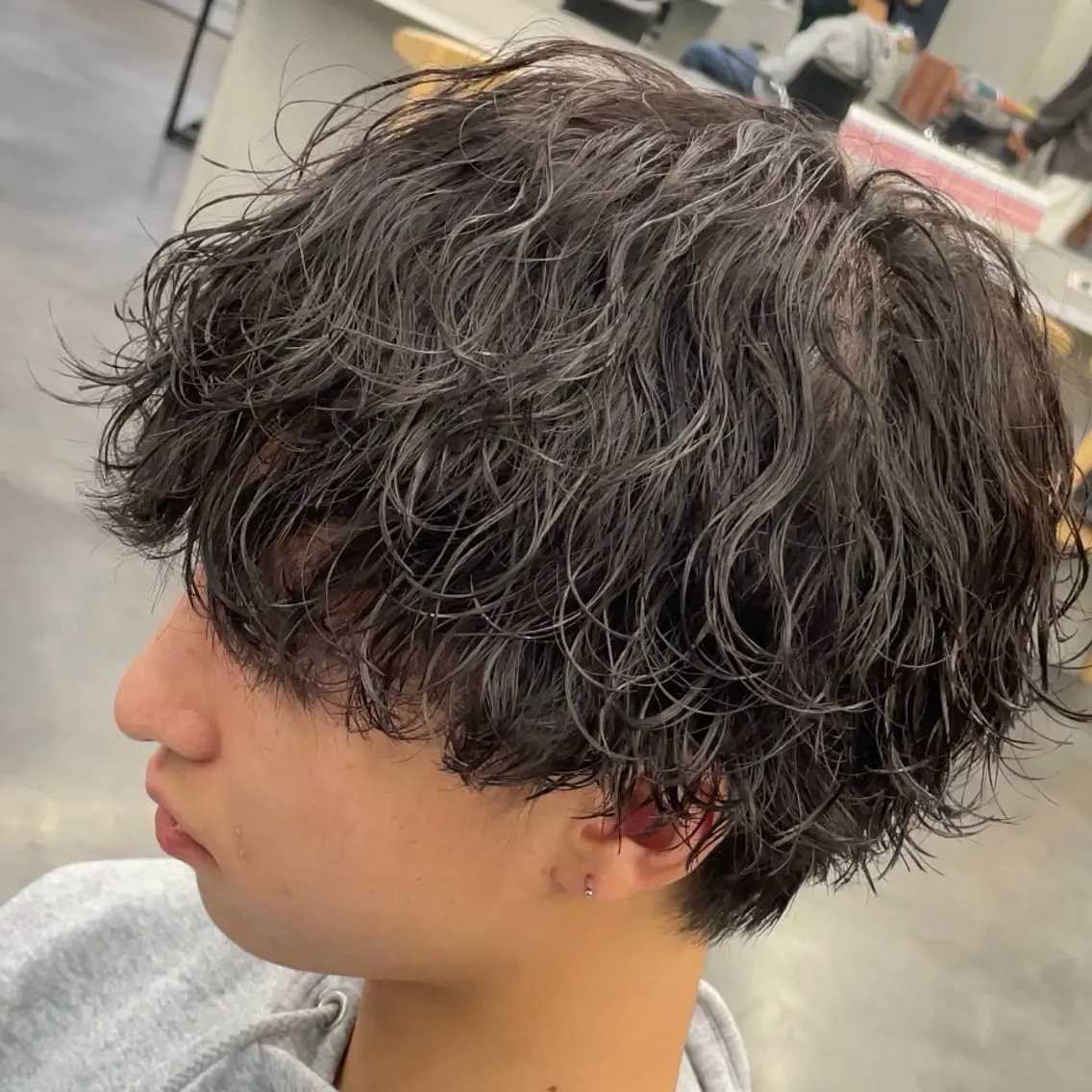 ミディアム パーマ ヘアアレンジ メンズ fifth 石川 凪のヘアスタイル