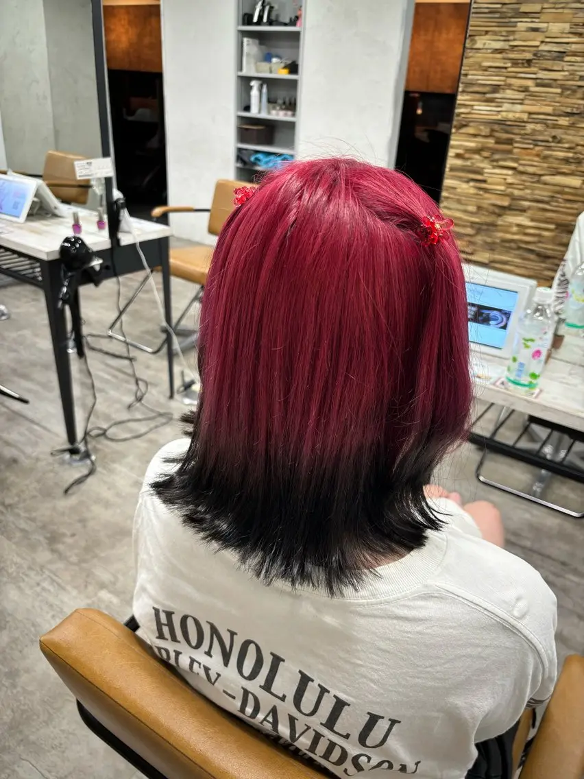 ミディアム カラー カット ヘアカラー トリートメント ヘッドスパ ヘアセット ️韓国ヘア/レイヤー カット❤️Yūkaのヘアスタイル