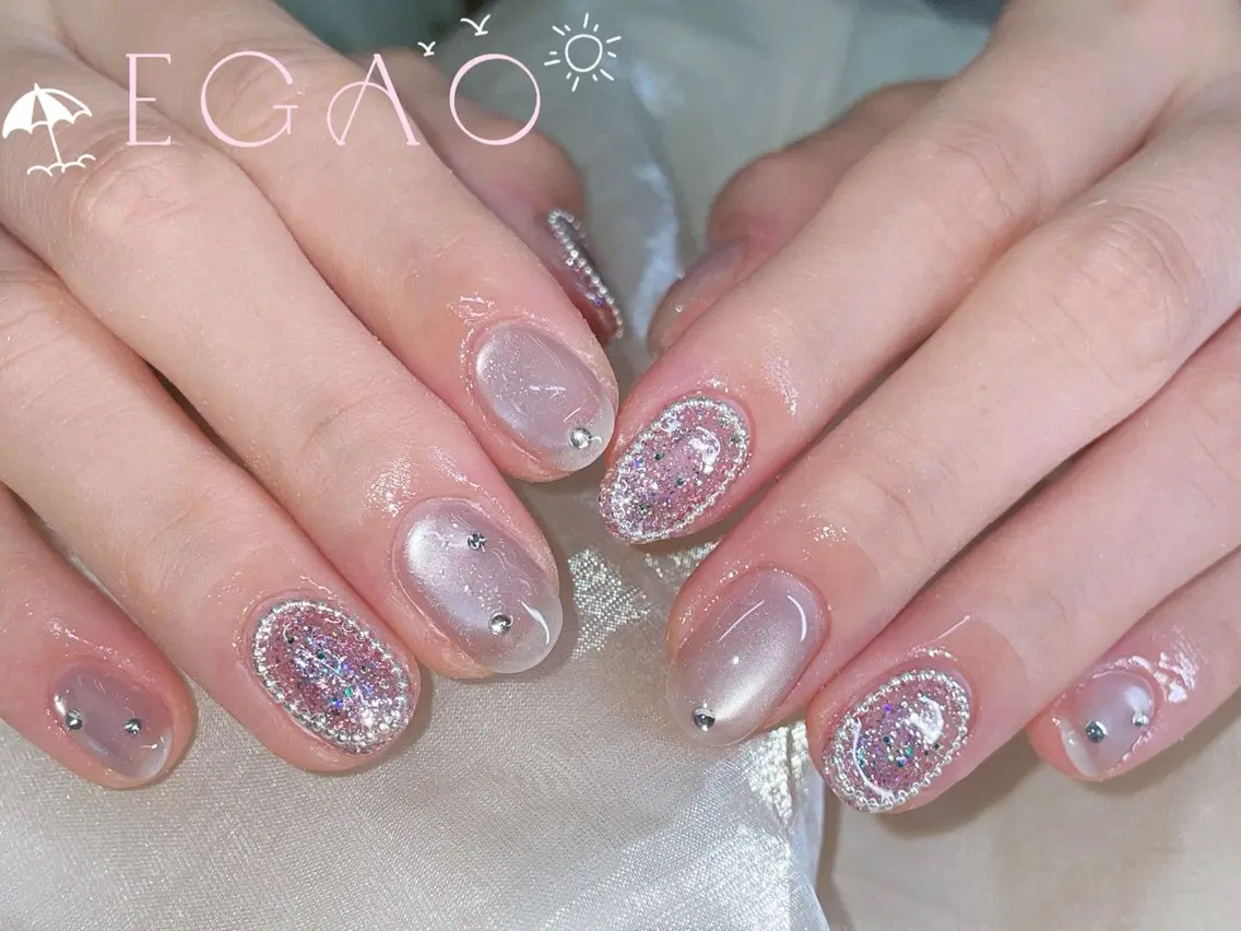 ネイル アートネイル フットネイル フレンチネイル ジェルネイル グラデーション EGAO NAIL 錦糸町店のネイルデザイン