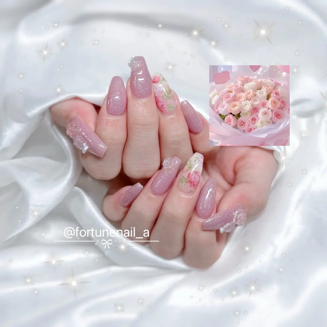 ネイル 春ネイル ハンドネイル ✩.*🎀 aoi🎀のネイルデザイン