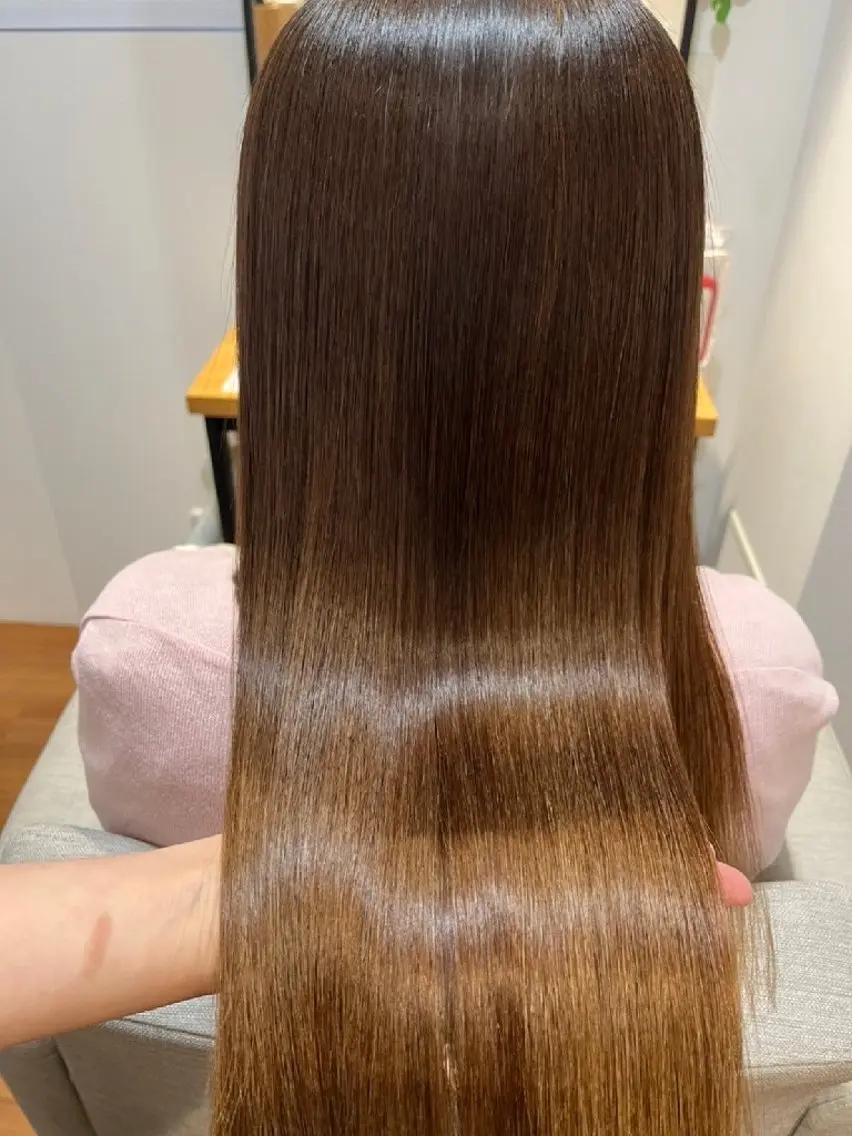 ロング 縮毛矯正 トリートメント fee 草加 【髪質改善】のヘアスタイル