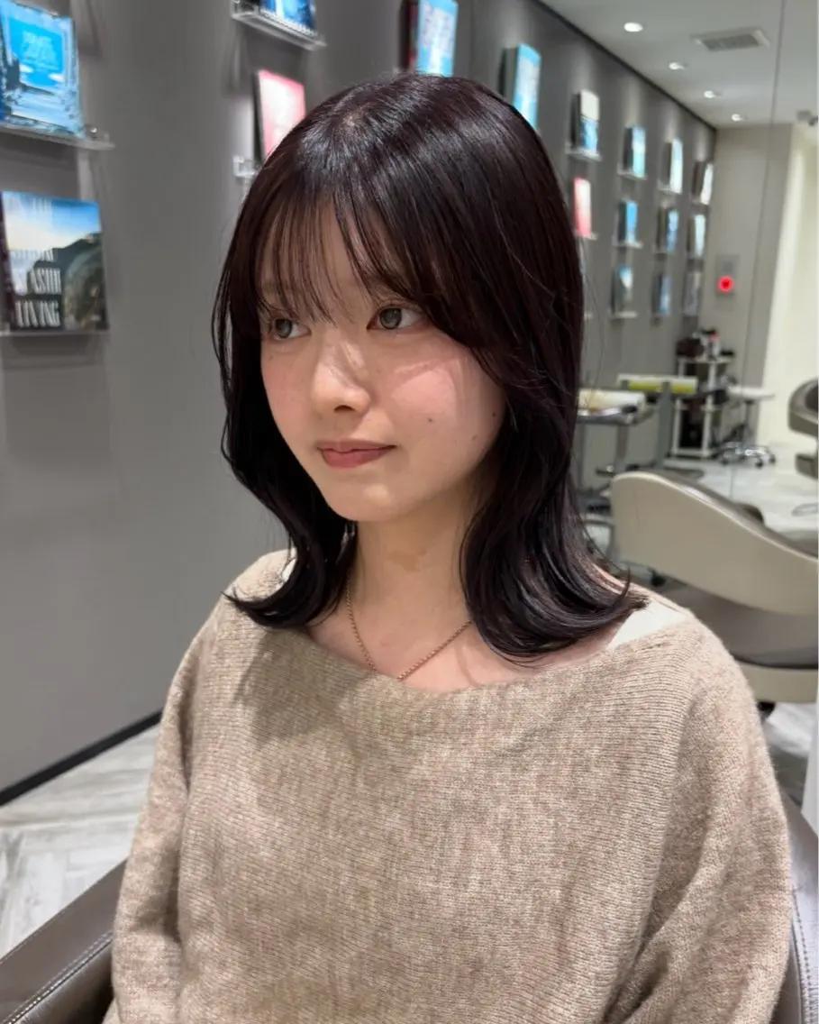 ミディアム カラー ヘアカラー トリートメント 🫧うる艶ハイトーン 🫧💘サヤ💘のヘアスタイル