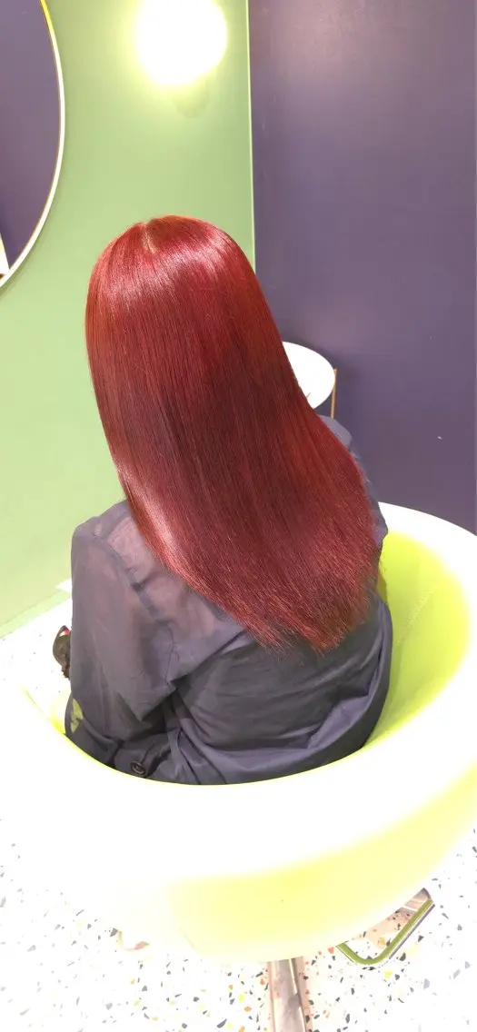 セミロング カラー ブラウンカラー レッドカラー レッドブラウン 高品質シールエクステ /艶髪/HIROのヘアスタイル