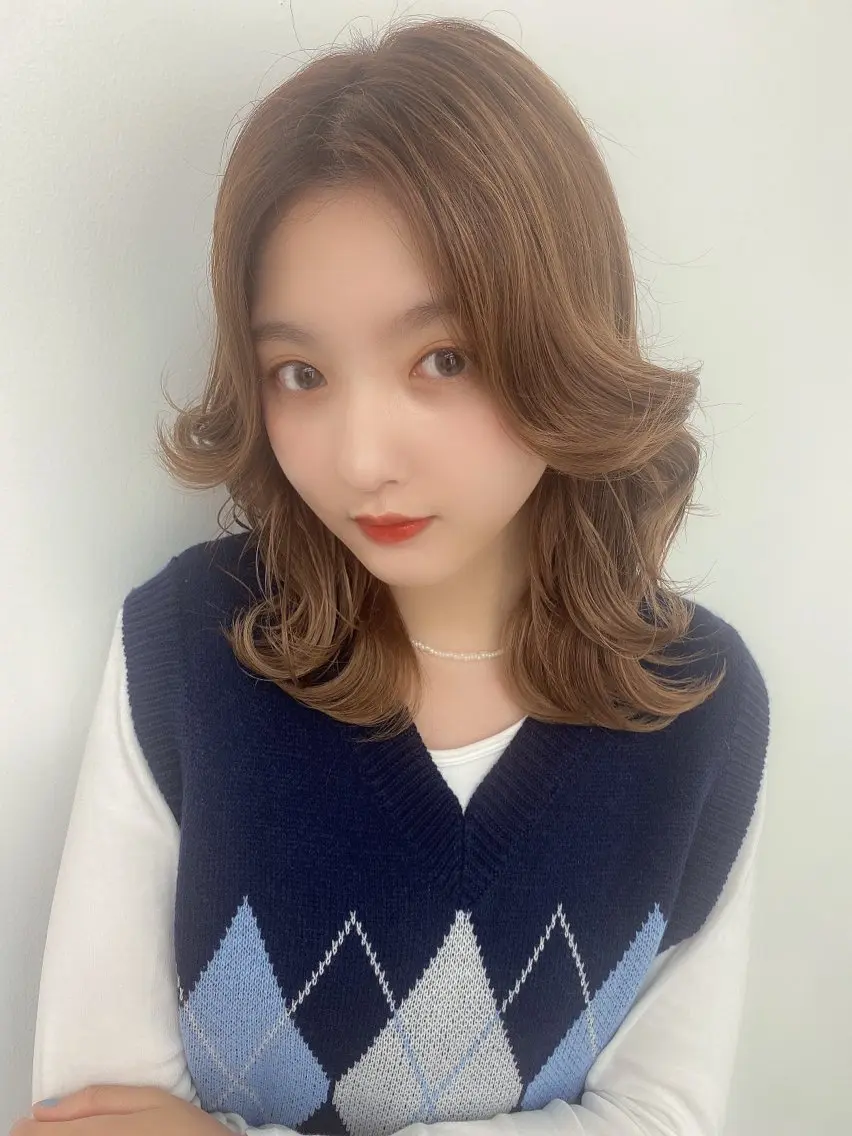 セミロング カラー TELA HAIR 石岡♡aikaのヘアスタイル