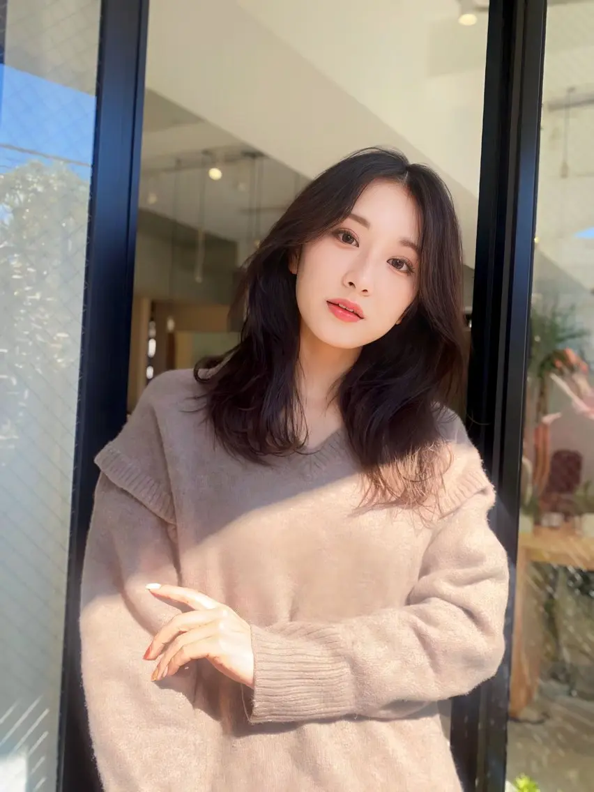 ロング カラー カット ヘアカラー トリートメント ヘアセット 🎀韓国レイヤー 🇰🇷mireiのヘアスタイル