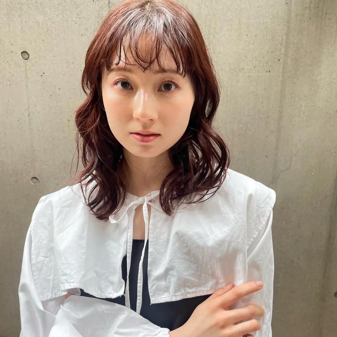ミディアム カット パーマ 大橋 芽衣のヘアスタイル