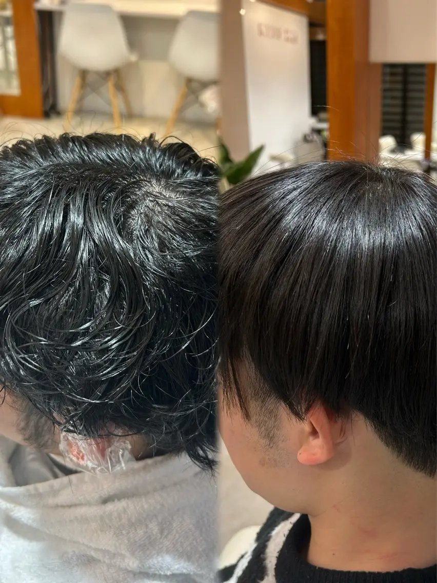 ショート 縮毛矯正 縮毛矯正 ユナ/暖色カラー🧡 /表参道のヘアスタイル