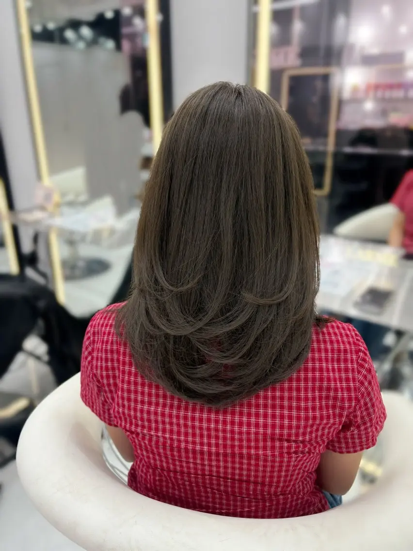 ミディアム カラー カット ヘアカラー トリートメント 新宿/韓国ヘア 中明度カラー/かやのヘアスタイル