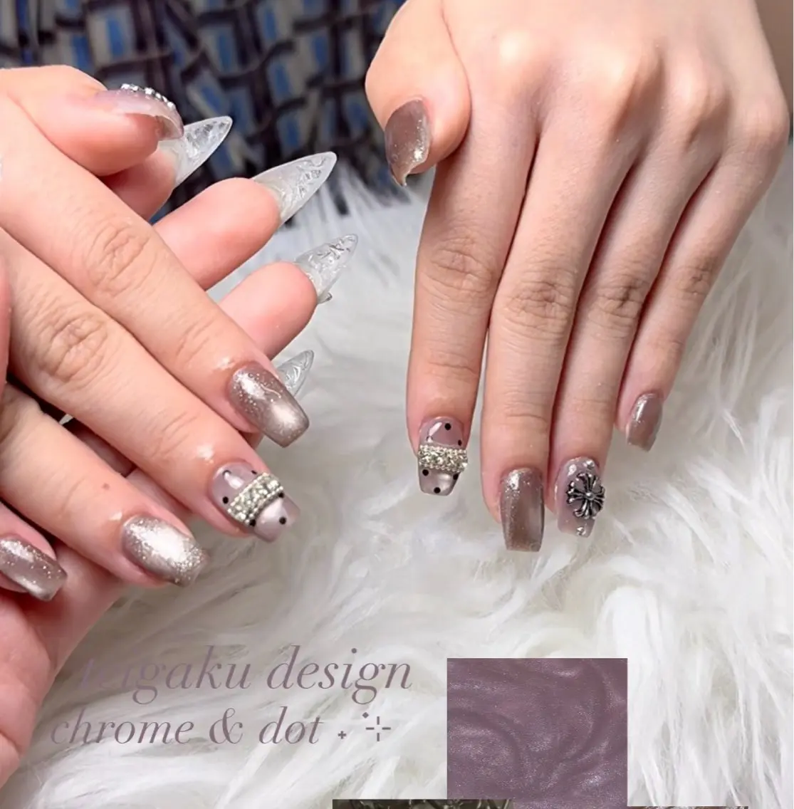 ミディアム ハンドネイル NENENAIL 【シヨン】のネイルデザイン
