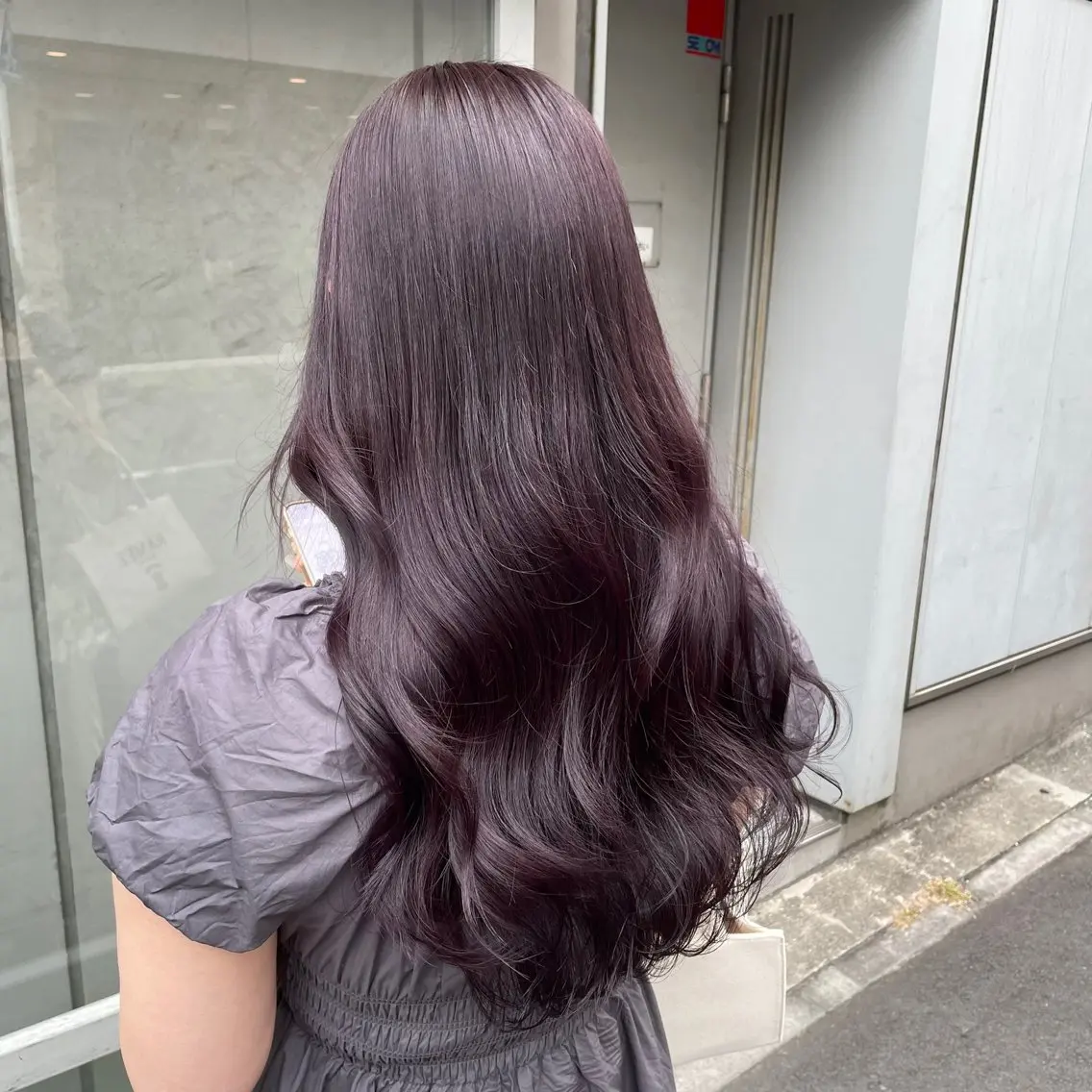セミロング カラー 大人っぽ♡上品な暖色 ♡ブリーチなし♡のヘアスタイル