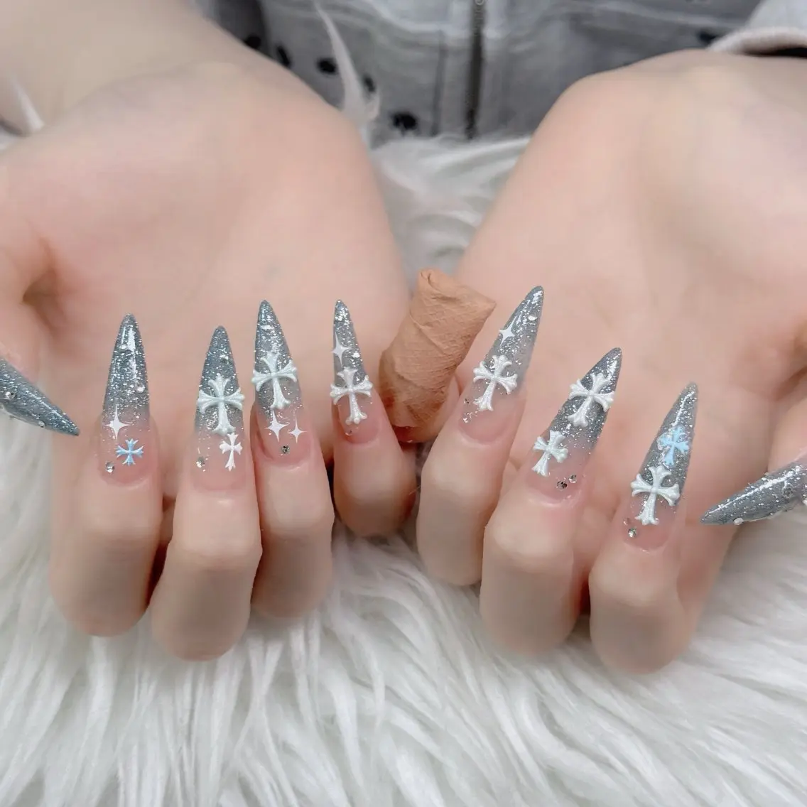 ネイル フットネイル フレンチネイル グラデーション 韓国ネイル ロングネイル ハンドネイル Hani Nail Salonのネイルデザイン