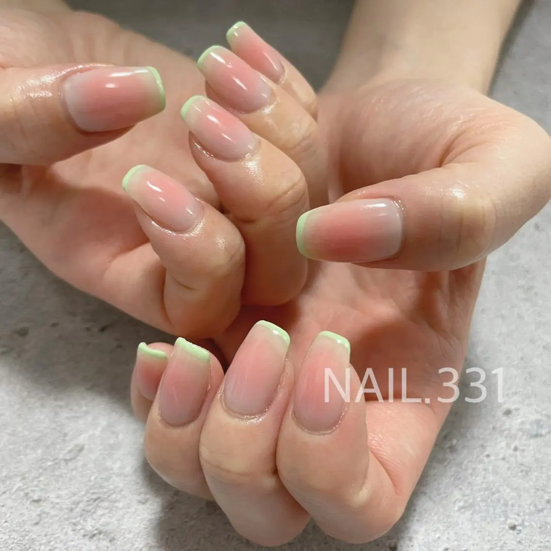 ネイル チークネイル フレンチネイル 持ち込み 夏ネイル Nail 331のネイルデザイン