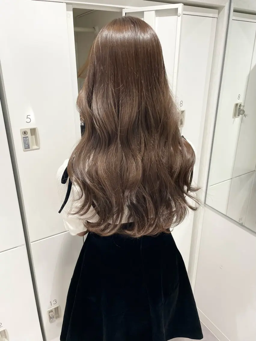 ロング カラー カット ヘアカラー トリートメント 韓国ハッシュカット/ 新宿/髪質改善/岡崎のヘアスタイル