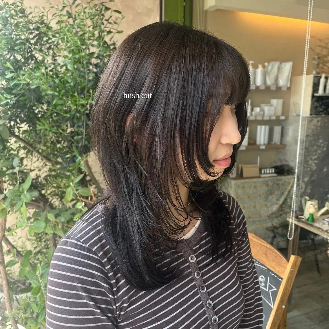 セミロング カラー レイヤー/透明感艶 カラー丸山ななほのヘアスタイル