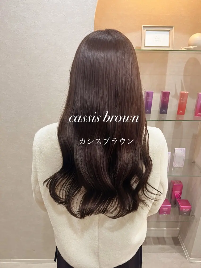 ロング ヘアカラー トリートメント るな/透明感カラー/ 髪質改善/ワンホンのヘアスタイル