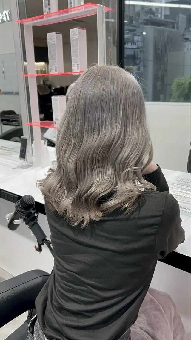 セミロング ヘアカラー 透明感カラー/ ダブルカラー/あすまのヘアスタイル