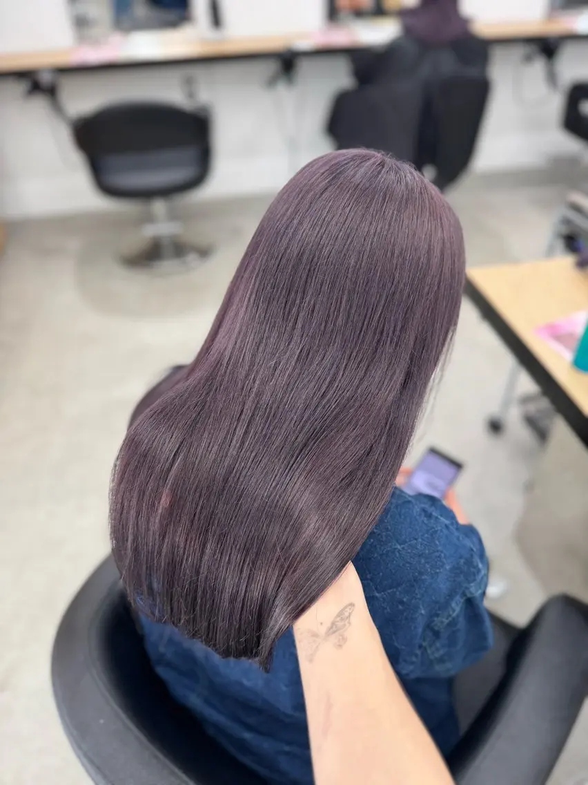 セミロング カラー ヘアアレンジ ヘアカラー トリートメント ヘッドスパ ヘアセット 🤍淡色ピンク&ラベ ンダーYUKI🤍のヘアスタイル