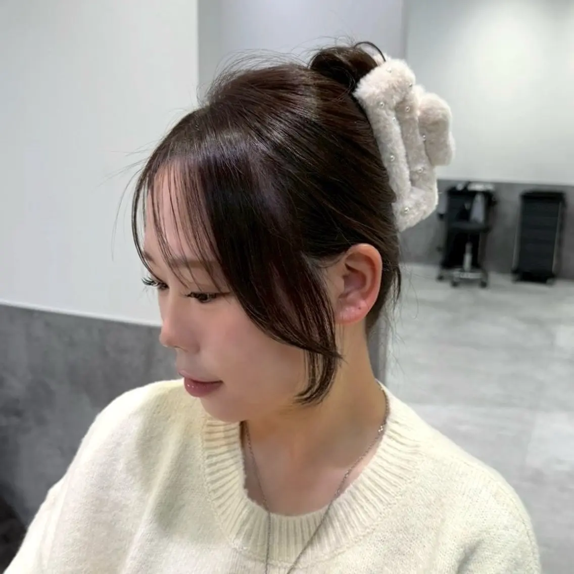 セミロング 顔周りカット 小顔カット カット ヘアカラー トリートメント 韓国系支持率No.1 レイヤー特化/きょうのヘアスタイル
