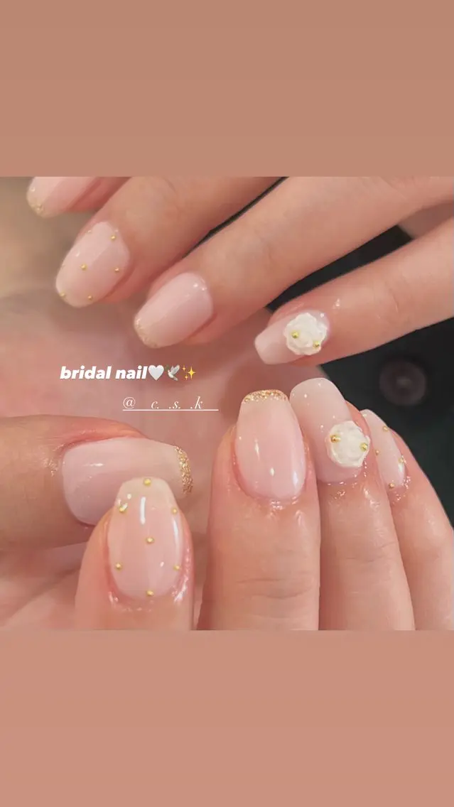ネイル クリアネイル ドット ハンドネイル 🎀チーク/ちゅるん 🫧chisa🎀のネイルデザイン