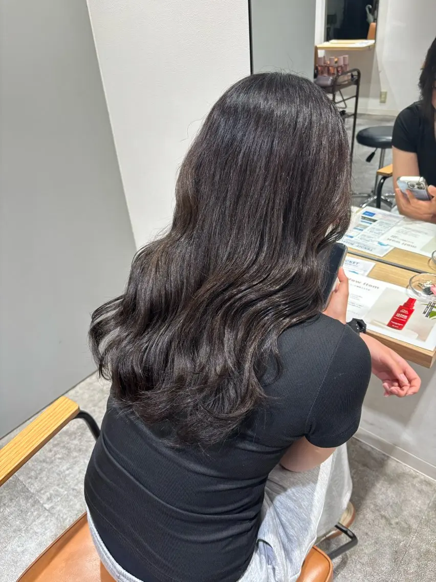 ロング カラー ヘアカラー トリートメント 加藤 歩未のヘアスタイル