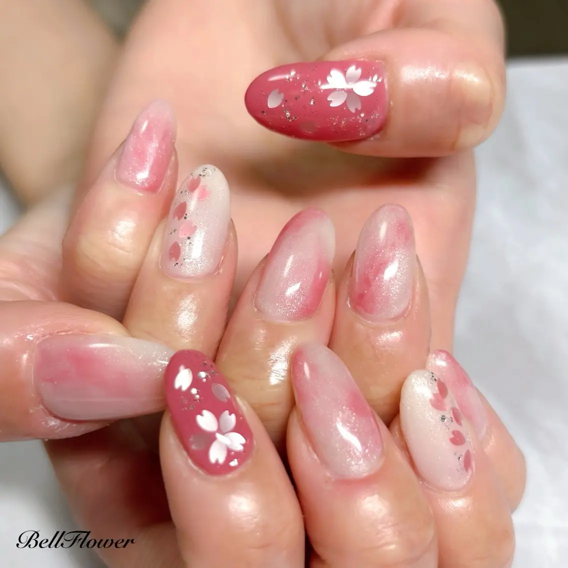 ネイル ハンドネイル Bell Flowerのネイルデザイン
