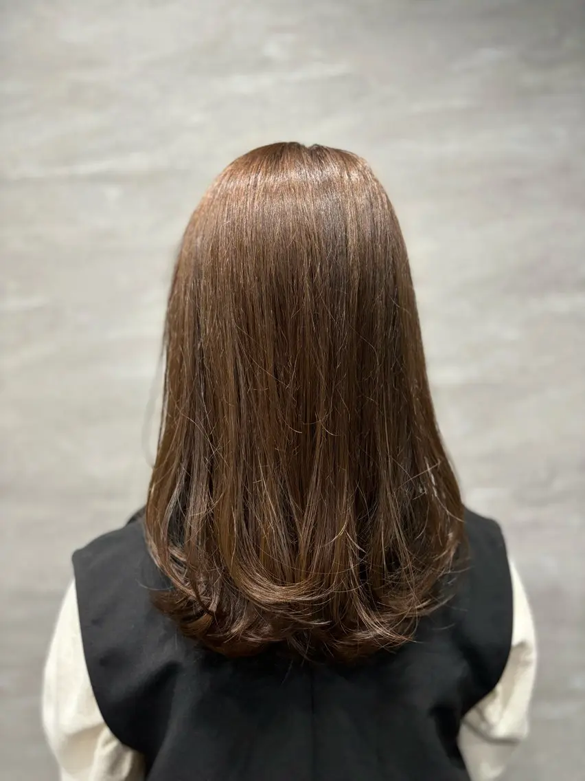 セミロング カラー ベージュカラー 永井大樹✨ 透明感カラー✨のヘアスタイル