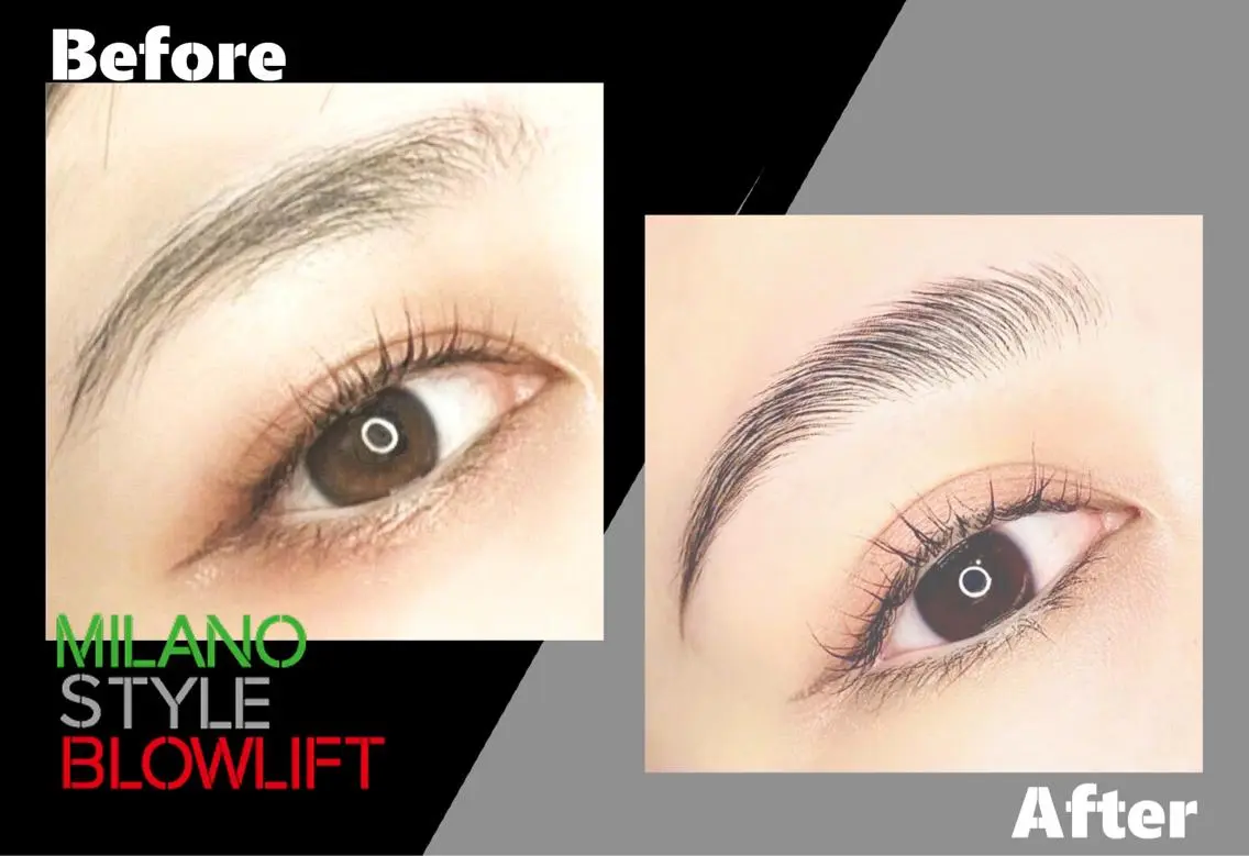 【✨眉パーマで本格時短メイク♪】ミラノスタイルブロウリフト+Wax込の写真