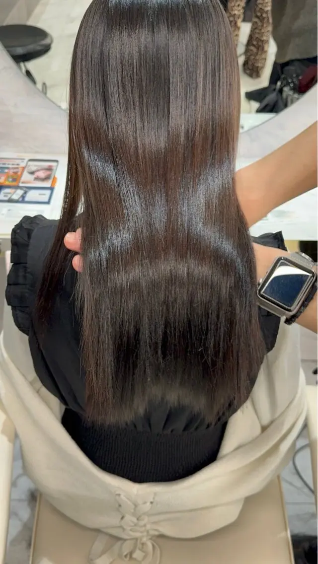 セミロング カラー 縮毛矯正🫧髪質改善 高原瑞輝のヘアスタイル