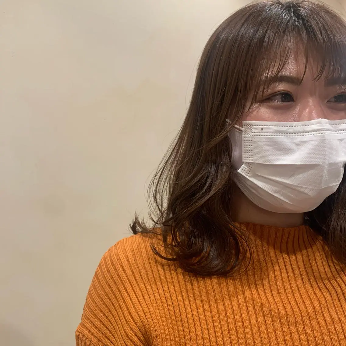 ミディアム くびれヘア 福代 茉耶のヘアスタイル