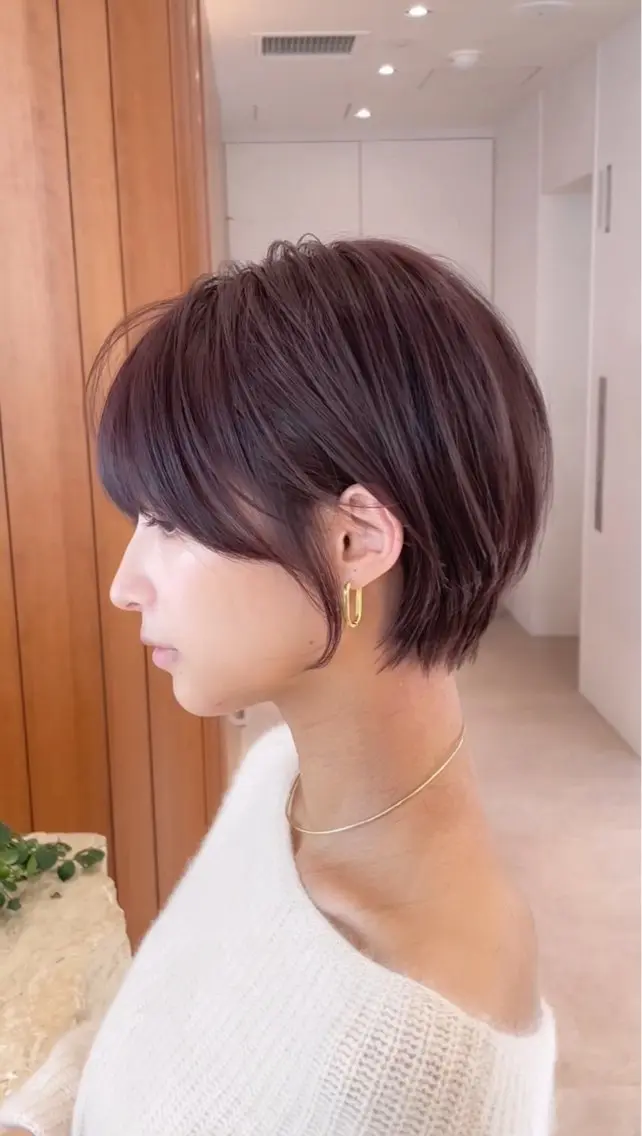 ショート カラー ショートボブ ショートレイヤー ハンサムショート 丸みショート ボブ カット ヘアカラー トリートメント 田中航平/渋谷ボブ/ レイヤーボブのヘアスタイル