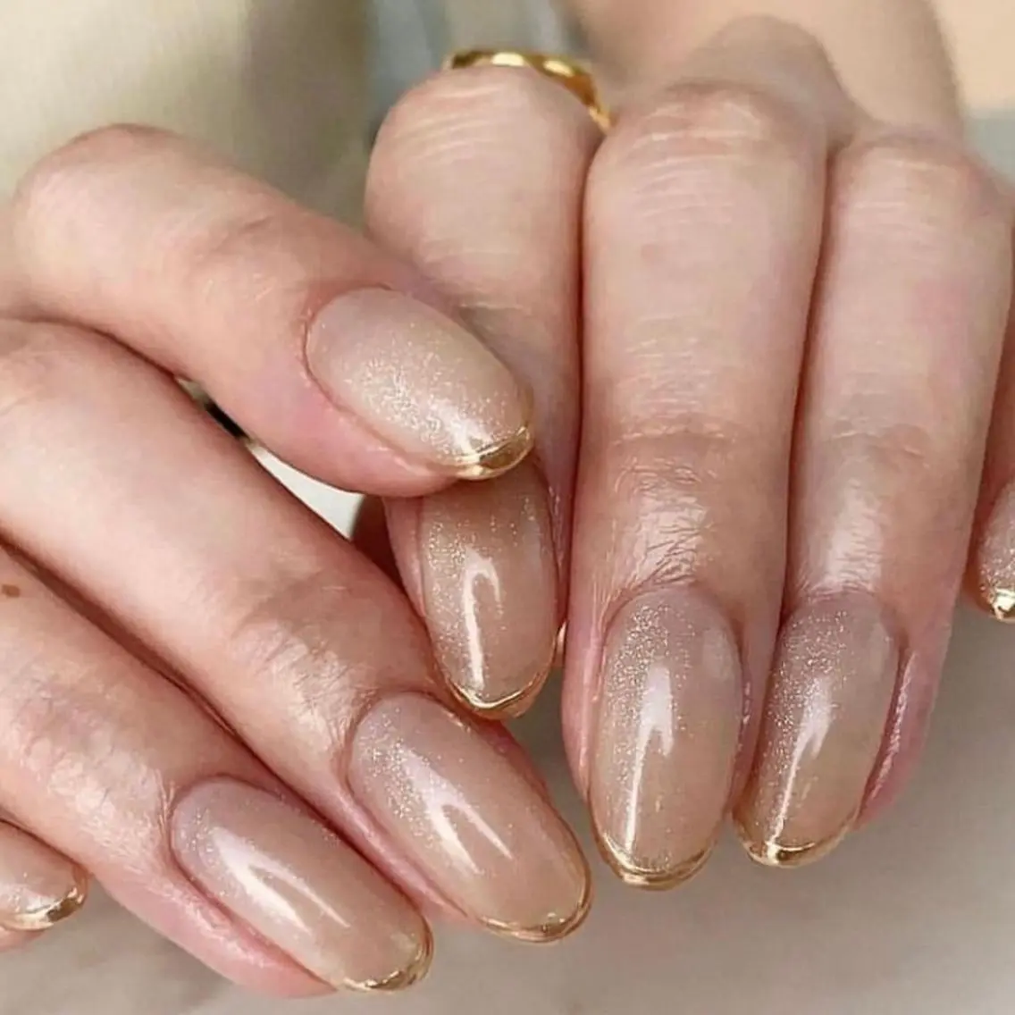 ネイル フレンチネイル ミラーネイル モチの良さ◉ フィルインネイル♡のネイルデザイン
