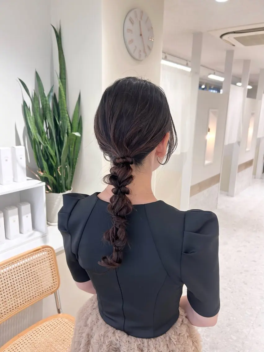 セミロング ヘアアレンジ ヘアセット 🩰ニシムラヒカリ 半個室salon♡*のヘアスタイル