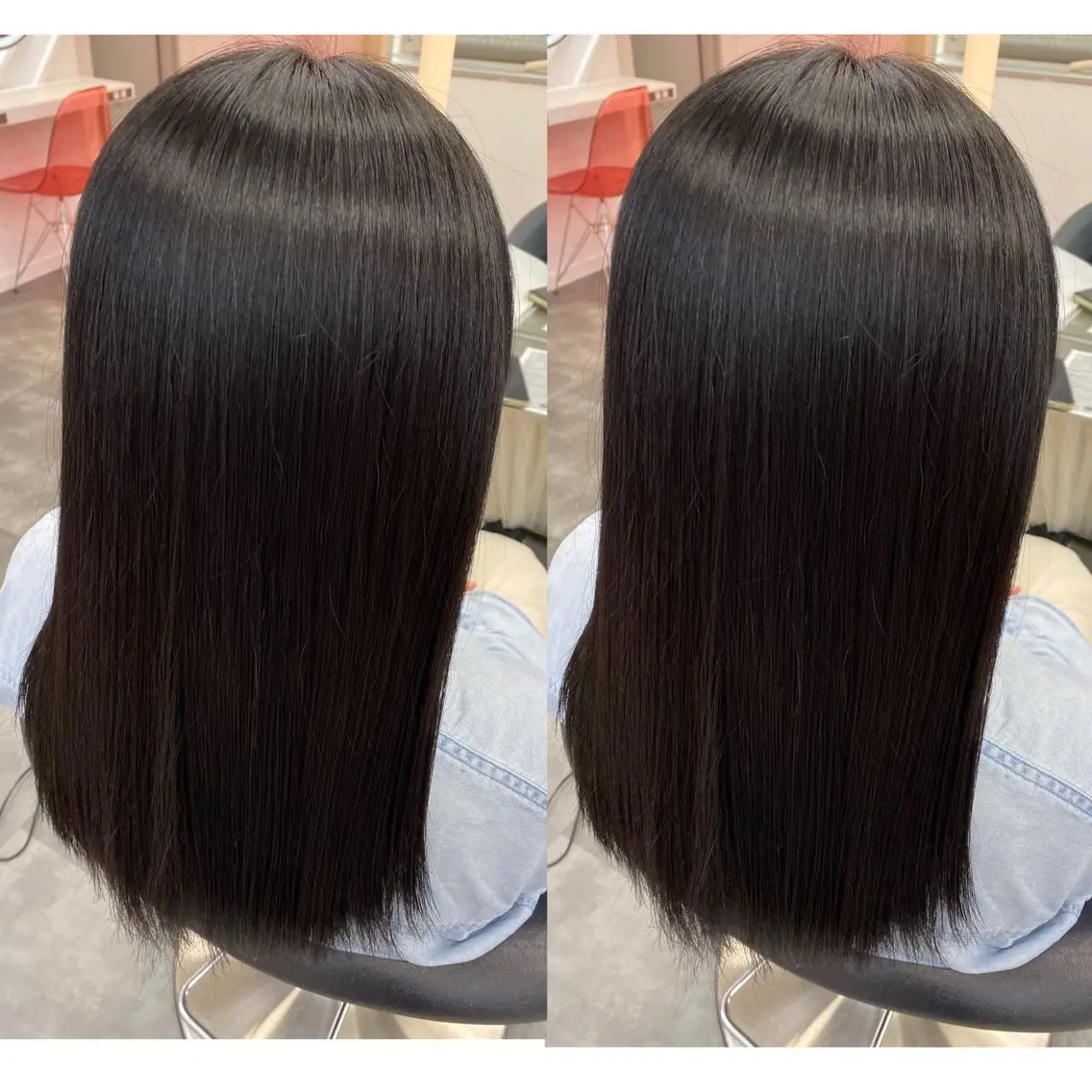 セミロング 艶カラー美髪縮毛矯正 /髪質改善✨️ユウキのヘアスタイル