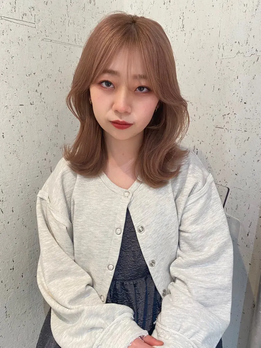ミディアム カラー カット ヘアカラー トリートメント mai / linoah˚✧のヘアスタイル