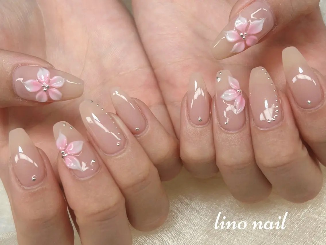 ネイル 持ち込み ワンホンネイル ハンドネイル Lino Nailのネイルデザイン